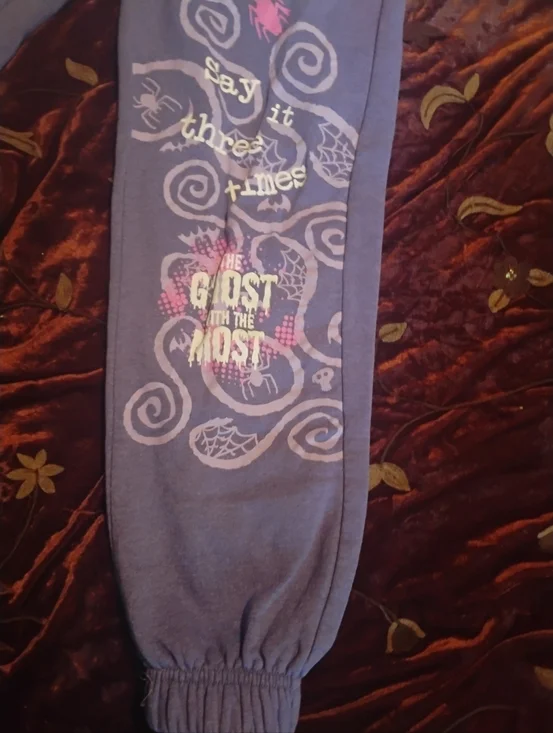 Beetlejuice "Ghost with the Most" Purple Joggers Sweatpants - Size S - Picture 6 of 14